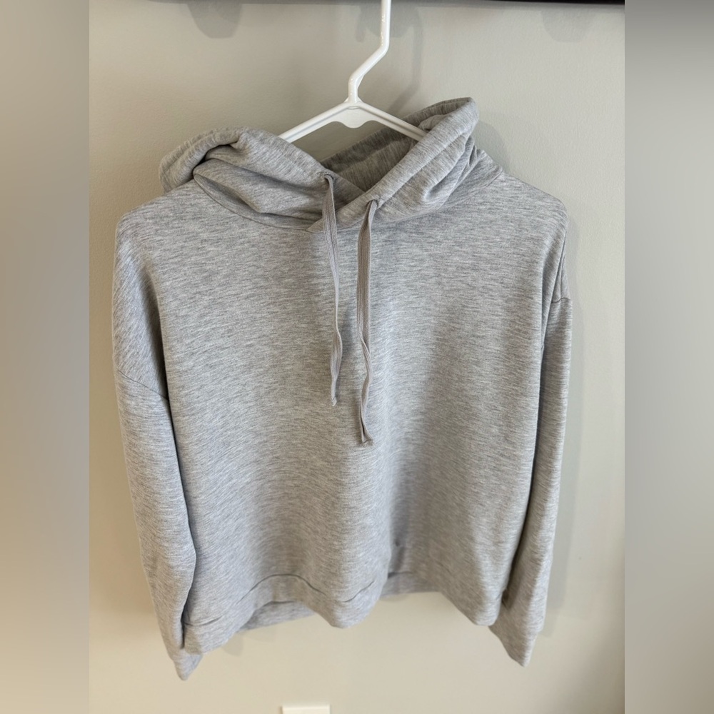 Quince SuperSoft Fleece Pullover Sweatshirt - Heather Grey - Size Medium - Picture 6 of 13